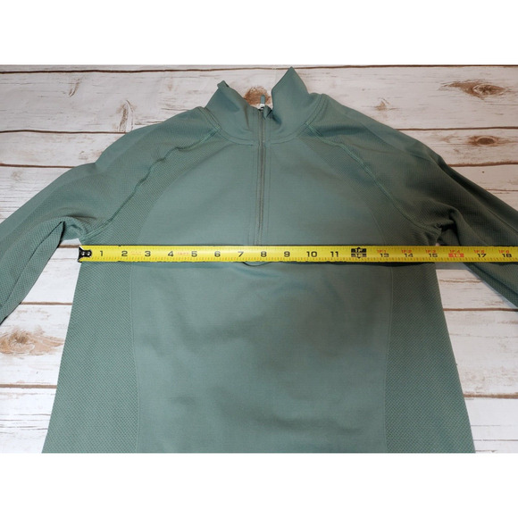 Sweaty Betty Womens 4-6 Athlete Seamless Half Zip Long Sleeve Top Small Green - Picture 7 of 9